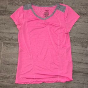 girls pink and grey short sleeve t-shirt